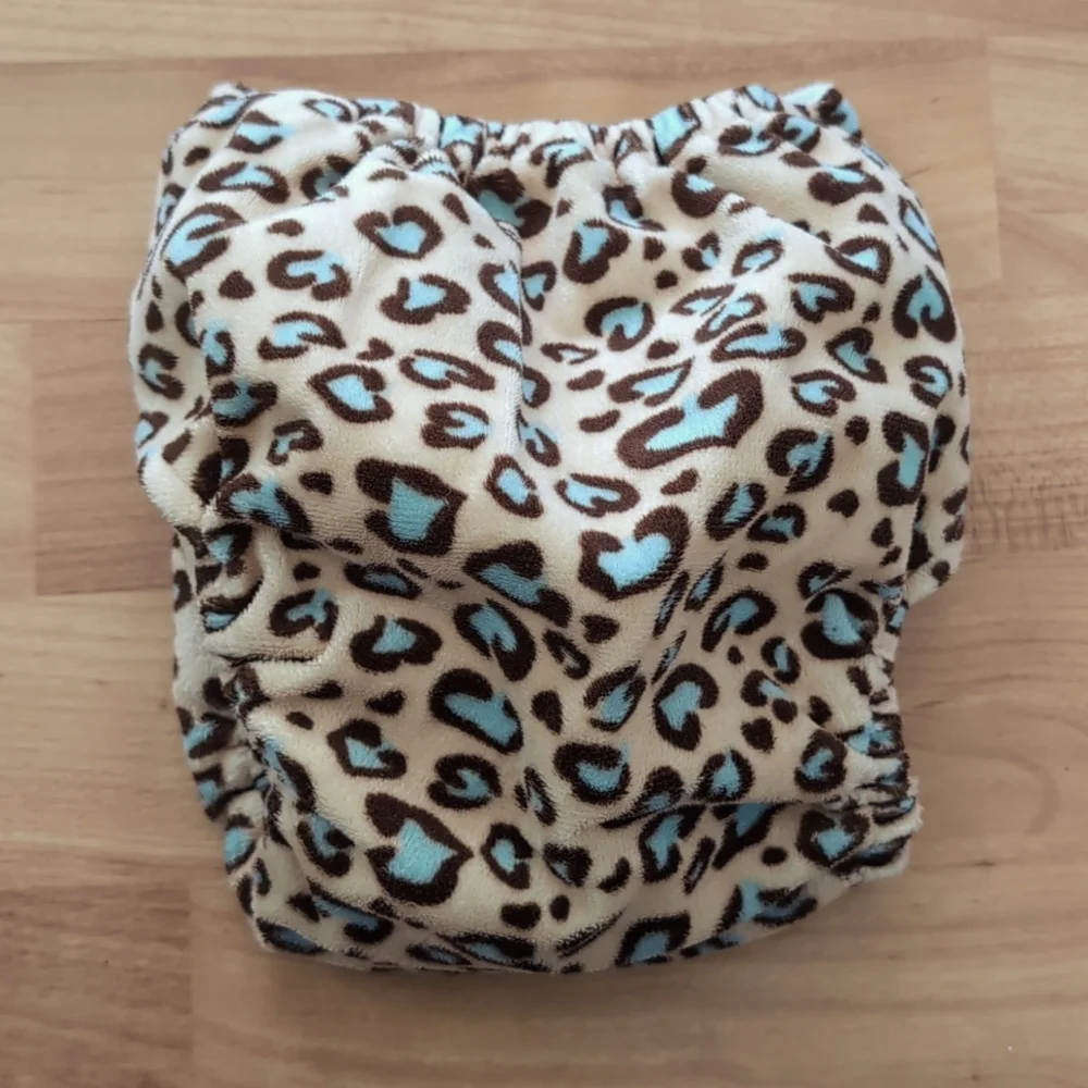 Kawaii Cloth Diaper Lot Bundle All In One Leopard Blue Tan Brown